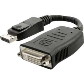 4XEM 9in DisplayPort To DVI-I Dual Link M/F Adapter Cable, 9" DisplayPort/DVI Video Cable for Video Device, TV, Monitor, Notebook, First End: 1 x 20-pin DisplayPort 1.1 Digital Audio/Video, Male, Second End: 1 x 29-pin DVI-I (Dual Link) Digital Video