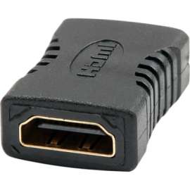 4XEM HDMI A Female To HDMI A Female Coupler Adapter, 1 x 19-pin HDMI (Type A) Digital Audio/Video Female, 1 x 19-pin HDMI (Type A) Digital Audio/Video Female, Black