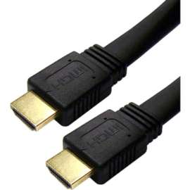 4XEM 15FT Flat HDMI M/M Cable, 15 ft HDMI A/V Cable for Audio/Video Device, TV, Tablet PC, Satellite Receiver, First End: 1 x HDMI Digital Audio/Video, Male, Second End: 1 x HDMI Digital Audio/Video