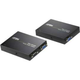 Aten Technologies ATEN Video Extender-TAA Compliant - 1 Input Device - 2 Output Device - 492.13 ft Range - 2 x Network (RJ-45) - 1 x VGA In - 2 x VGA Out - VGA, XGA, SVGA, UXGA, WUXGA - 1920 x 1200 - Twisted Pair - Category 5 - Rack-mountable
