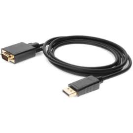 Addon 6ft DisplayPort 1.2 Male to VGA Male Black Cable For Resolution Up to 1920x1200 (WUXGA), 100% compatible and guaranteed to work