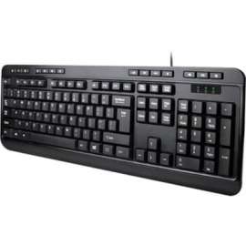 Adesso Spill-Resistant Multimedia Desktop Keyboard (USB), Cable Connectivity, USB Interface, 104 Key Media Player, Email, Internet, My Computer, Calculator, Search, Play/Pause, Volume Down, Volume Up, Previous Track, Next Track, ... Hot Key(s), English (U