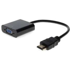 Addon 5PK HDMI 1.3 Male to VGA Female Black Active Adapters For Resolution Up to 1920x1200 (WUXGA), 100% compatible and guaranteed to work