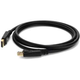 Addon 5PK 6ft DisplayPort 1.2 Male to DisplayPort 1.2 Male Black Cables For Resolution Up to 3840x2160 (4K UHD) - 100% compatible and guaranteed to work