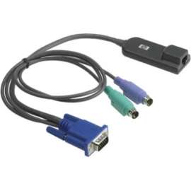 HPE KVM Console USB 2.0 Virtual Media CAC Interface Adapter, KVM Cable for KVM Console, Server, Video Device, First End: 1 x 15-pin HD-15, Male, Second End: 1 x RJ-45 Network