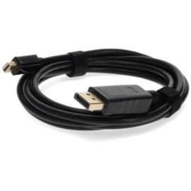 Addon 6ft Mini-DisplayPort 1.1 Male to DisplayPort 1.2 Male Black Cable For Resolution Up to 3840x2160 (4K UHD), 100% compatible and guaranteed to work
