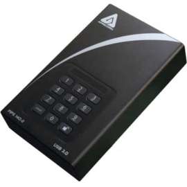 Apricorn Mass Storag Apricorn Aegis Padlock DT FIPS ADT-3PL256F-4000 4 TB Desktop Hard Drive, 3.5" External, Black, USB 3.0, 7200rpm