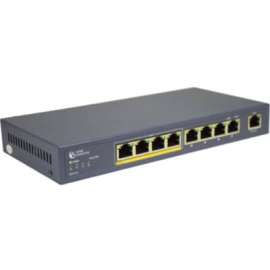Amer 8+1 Port 10/100 Switch with 4 x PoE Ports and 5 x 10/100, 9 Ports, Fast Ethernet, 10/100Base-TX, 2 Layer Supported