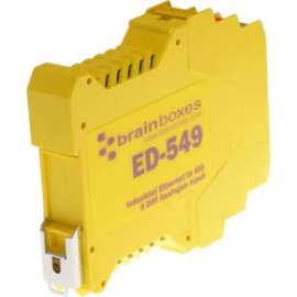 Brainboxes, Ethernet to 8 Analogue Inputs + RS485 Gateway, 1 x Network (RJ-45), 1 x Serial Port, Fast Ethernet