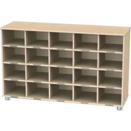 Jonti-Craft TrueModern 20-Cubbie Bins Storage, Baltic, 1 Each
