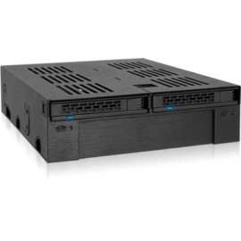 Cremax Icy Dock ExpressCage MB322SP-B Drive Enclosure for 5.25", Serial ATA Host Interface Internal, Black, 3 x Total Bay, 1 x 3.5" Bay