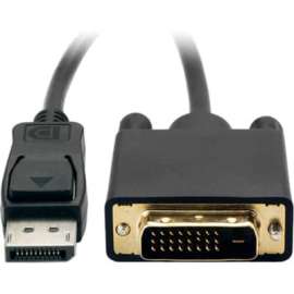VisionTek DisplayPort to SL DVI 1.8M Active Cable (M/M), DisplayPort to SL DVI-D Active Cable, DP to DVI Cable Male to Male 1.8 meter 6ft (1920x1080) 60 Hz