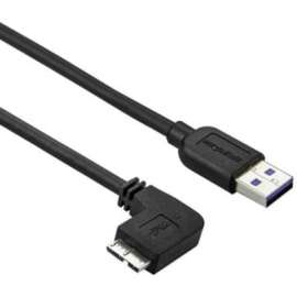 StarTech.com 0.5m 20in Slim Micro USB 3.0 Cable - M/M - USB 3.0 A to Left-Angle Micro USB - USB 3.1 Gen 1 (5 Gbps)