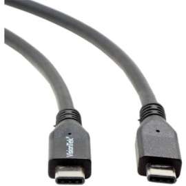 VisionTek USB-C to USB-C 1M Cable (M/M), USB-C to USB-C 1 Meter 3.3 ft Male to Male Cable PD 60W 10Gbps Data 4K UHD for Laptop Ipad Dell XPS MacBook Pro