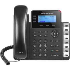 Grandstream GXP1630 IP Phone, Corded, Wall Mountable, Desktop, Black, 3 x Total Line