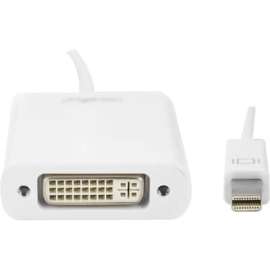 Rocstor Mini DisplayPort to DVI Adapter, Cable Length: 5.9", 5.90" DVI/Mini DisplayPort Video Cable for Desktop Computer, Notebook, HDTV, Projector, Monitor, Video Device, First End: 1 x 20-pin Mini DisplayPort 1.1a Digital Audio/Video, Male