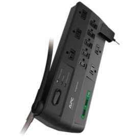 APC by Schneider Electric SurgeArrest 11-Outlet PDU, 11 x NEMA 5-15R, 2 x USB, 2880 J, 120 V AC Input, 120 V AC, 5 V DC Output