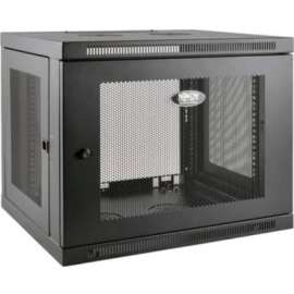Tripp Lite 9U Wall Mount Rack Enclosure Cabinet Low Profile Deep Wallmount, For LAN Switch, Patch Panel, 9U Rack Height x 19" Rack Width x 20.50" Rack Depth, Wall Mountable, Black