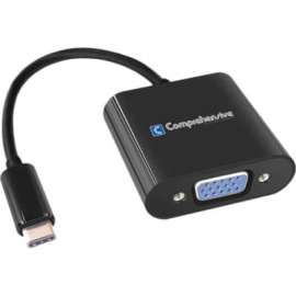 Comprehensive Cable Comprehensive USB/VGA Video Adapter, 1 x Type C USB Male, 1 x 15-pin HD-15 VGA Female