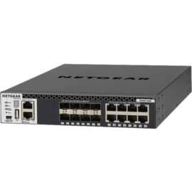 Netgear M4300 Stackable Managed Switch with 16x10G Including 8x10GBASE-T and 8xSFP+ Layer 3, 8 Ports, Manageable, Gigabit Ethernet, 10 Gigabit Ethernet, 10GBase-T, 10GBase-X, 1000Base-T, 1000Base-X
