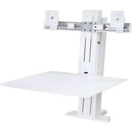 Ergotron WorkFit-SR Desk Mount for Monitor, Keyboard - White - 2 Display(s) Supported - 24" Screen Support - 25 lb Load Capacity - 100 x 100, 75 x 75