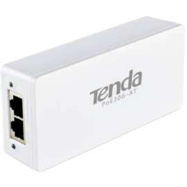 Tenda POE30G-AT IEEE 802.3AT Gigabit High POE Injector, 230 V AC Input, 1 x 10/100/1000Base-T Input Port(s), 1 x 10/100/1000Base-T Output Port(s), 30 W