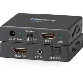 Comprehensive Cable Comprehensive HDMI 4K (18Gbps) Audio Extractor with HDCP 2.2, Functions: Audio Extraction, Audio De-embedding, Audio Line Out, 1 Pack