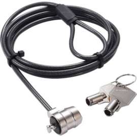 Cta Digital Inc. CTA Digital Twisted Steel Security Cable Lock With KA Key - Steel, Polyvinyl Chloride (PVC), Zinc Alloy - 4.92 ft - For Notebook