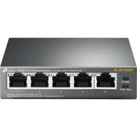 Tp Link TP-Link TL-SF1005P, 5-Port Fast Ethernet PoE Switch, Limited Lifetime Protection, 4 PoE+ Ports @67W, Desktop