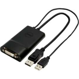 Dell, Imsourcing Dell-IMSourcing Adapter, DisplayPort to DVI (Dual Link), DisplayPort/DVI-D/USB AV/Data Transfer Cable for Projector, Monitor, HDTV, First End: 1 x 24-pin DVI-D (Dual-Link) Digital Video