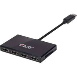 Club 3D Multi Stream Transport (MST) Hub DisplayPort 1.2 Quad Monitor USB Powered - 3840 2160 - DisplayPort - USB