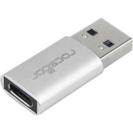 Rocstor Premium USB 3.0 to USB C Slim Aluminum Adapter, USB Type-C, 1 x Type 1 x USB 3.0 Type Male, 1 x Type C Female USB, Aluminum Case