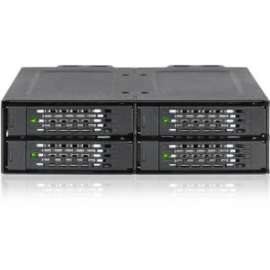 Cremax Icy Dock ToughArmor MB699VP-B Drive Enclosure for 5.25", Mini-SAS HD Host Interface Internal, Black, 4 x HDD Supported, 4 x SSD Supported
