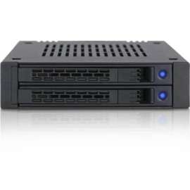 Cremax Icy Dock ExpressCage MB742SP-B Drive Enclosure for 3.5", Serial ATA/600 Host Interface Internal, Black, 2 x HDD Supported, 2 x SSD Supported
