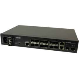 Transition Networks Managed Gigabit Ethernet Fiber Switch - 2 Ports - Manageable - Gigabit Ethernet - 1000Base-X - 4 Layer Supported - Modular - 12 SFP Slots - 24 W Power Consumption - Twisted Pair, Optical Fiber - Rack-mountable - Lifetime Limited