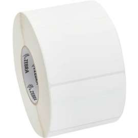 Zebra Technologies Zebra Label Paper 4 x 3in Direct Thermal Zebra Z-Perform 1000D 3 in core, 4" Width x 3" Length, Permanent Adhesive, Direct Thermal, White