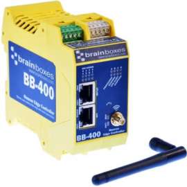 Brainboxes NeuronEdge BB-400 Smart Industrial Controller - Neuron Edge Industrial Controller - 8 DIO + RS232/422/485 Serial + BT WiFi NFC USB + 2 Ethernet