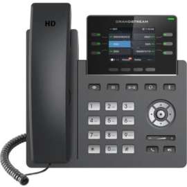 Grandstream IP Phone - Corded - Corded - Desktop - 3 x Total Line - VoIP - 2 x Network (RJ-45) - PoE Ports