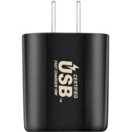 4XEM USB-C Wall Charger BLACK, 4XEM USB-C 18W PD High Speed USB C Wall Charger BLACK
