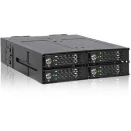 Cremax Icy Dock ToughArmor MB720M2K-B Drive Enclosure for 5.25" M.2, PCI Express NVMe, Mini-SAS HD Host Interface Internal, Black, Hot Swappable Bays, 4 x SSD Supported