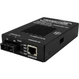 Transition Networks Stand-alone Fast Ethernet Media Converter 100Base-TX to 100Base-FX, 1 x Network (RJ-45), 1 x SC Ports, Multi-mode, Fast Ethernet
