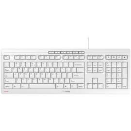 CHERRY STREAM Keyboard, Cable Connectivity, USB Interface, 104 Key Multimedia, Browser, Email, Calculator, Lock, Volume Down, Volume Up, Previous Track, Next Track, Play/Pause Hot Key(s), English (US)