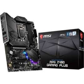 MSI MPG Z490 GAMING PLUS Desktop Motherboard, Intel Z490 Chipset, Socket LGA-1200, Intel Optane Memory Ready, ATX