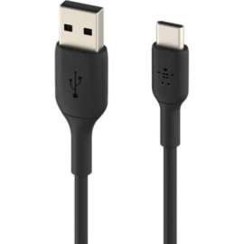 Belkin BOOSTCHARGE USB-C to USB-A Cable, 9.84 ft USB/USB-C Data Transfer Cable, First End: 1 x USB Type C, Male, Second End: 1 x USB Type A