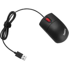 Lenovo, Open Source Optical 3-Button Travel Wheel Mouse, Optical, Cable, Black