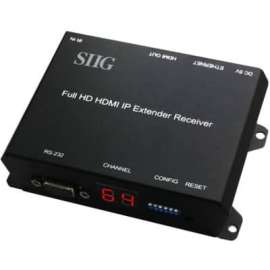 Siig Full HD HDMI Extender over IP with PoE, RS-232 & IR, Receiver, Over UTP CAT5e/6, 100 Meters