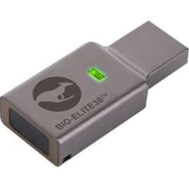 Kanguru Solutions Kanguru Defender Bio-Elite30 Fingerprint Encrypted USB Flash Drive, 128 GB, USB 3.0, 256-bit AES, 3 Year Warranty