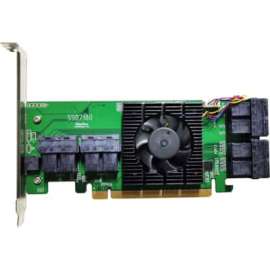HighPoint SSD7180 NVMe Controller, PCI Express 3.0 x16, Plug-in Card, RAID Supported, 0, 1, 10 RAID Level