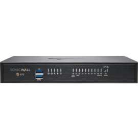 SonicWall TZ670 Network Security/Firewall Appliance, 8 Port, 10/100/1000Base-T, 10GBase-X, 10 Gigabit Ethernet, DES, 3DES, MD5, SHA-1, AES (128-bit), AES (192-bit), AES (256-bit)