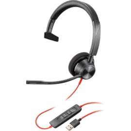 Poly Blackwire BW3310-M Headset, Mono, USB Type A, Mini-phone (3.5mm), Wired, 32 Ohm